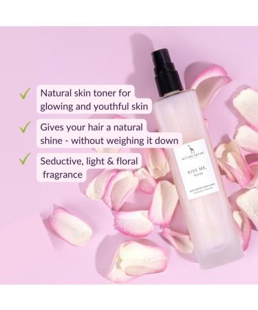 100% Natural Rose Water - Vegan Without Artificial Additives - 100 ml Spray Made in The UK - The Perfect Toner Formulated to Hydrate Face Skin and Hair - Buy Online on GoSupps.com