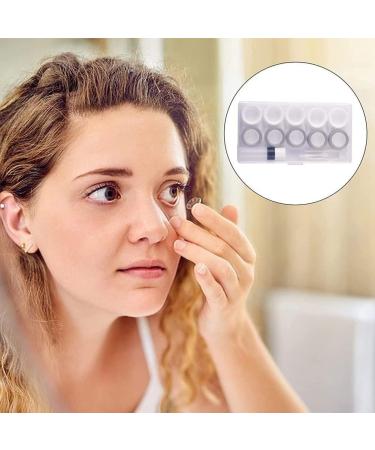 Buy 5 Pairs Contact Lens Cases - Travel-Friendly Eye Lens Boxes for Women - Stylish White & Gray Pupil Containers - Buy Online on GoSupps.com
