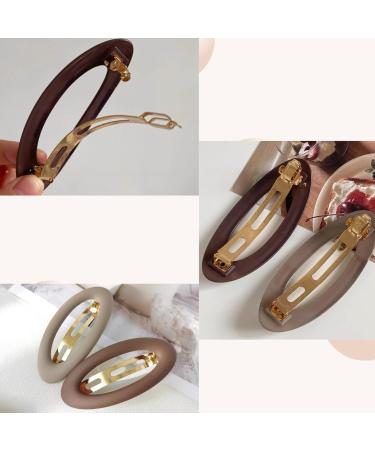 YPKIA 4-Piece Ellipse Hair Clips Set for Women & Girls - Classic Matte Automatic French Hair Accessories for Thin Hair - Buy Online on GoSupps.com