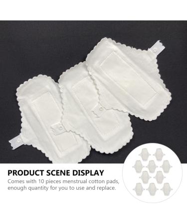10pcs Girls Regular Absorbent Organic Charcoal Cotton Period Pads - Reusable Washable Sanitary Napkins for Women - GALPADA Mama White 18x13cm - Buy Online on GoSupps.com
