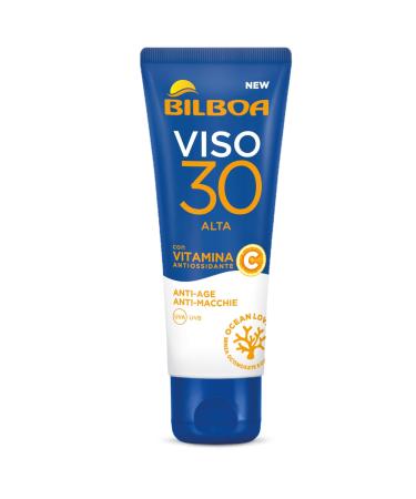 BILBOA solar face cream with SPF 30 protection cream with vitamin C light texture anti-aging and anti-stain campaign moisturizer non-fatty waterproof protection 50 ml face cream SPF 30