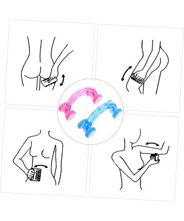 Lurrose 2-in-1 Muscle Roller Stick - Deep Tissue Massage & Acupressure Tool for Body Care - Multi-Purpose Roller with Four Wheels - Perfect for Self-Massage & Golf Use (14x8cm) - Buy Online on GoSupps.com