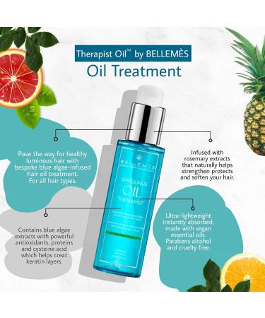 Vegan Therapist Hair Treatment Oils | Reconstructive Anti-Breakage & Frizz Control Serum - Perfect Shine for Curly & Damaged Hair (3.4fl - Buy Online on GoSupps.com