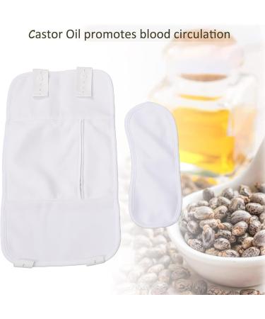 Organic Castor Oil Pack for Waist & Neck | Adjustable Reusable | Detoxify Liver Improve Fertility & Relieve Constipation - Buy Online on GoSupps.com