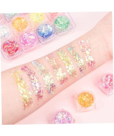 Glow-In-The-Dark Glitter Set | 12 Luminous Colors for Body Face & Hair | Self-Adhesive UV Black Glitter | International Shipping Available - Buy Online on GoSupps.com
