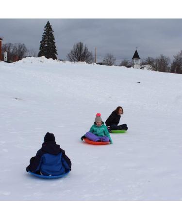 Flexible Flyer Round Flying Saucer Snow Sled - 26 Inch Orange Disc Racer for Kids 4 and Up - Buy Online on GoSupps.com