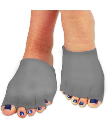 Bcurb Toe Gel-Lined Compression Socks & Silicone Toe Stretcher Spacer - Gray, Medium - Buy Online on GoSupps.com