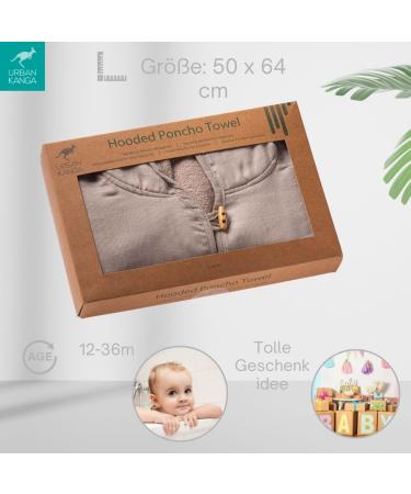 Urban Kanga Hooded Bath Poncho for Kids - Two-Sided Baby Poncho (1 Year Humus) - Buy Online on GoSupps.com