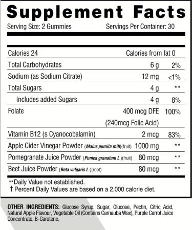 Motiv-8 Nutrition Apple Cider Vinegar Gummies - 60 Count - Buy Online on GoSupps.com