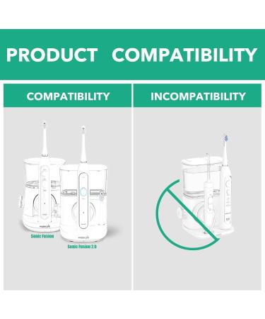 Full Black Flossing Toothbrush Head Replacement for Waterpik Sonic Fusion SF-01 SF-02 SF-03 SF-04 Combo Brush Heads (3 Packs) - Buy Online on GoSupps.com