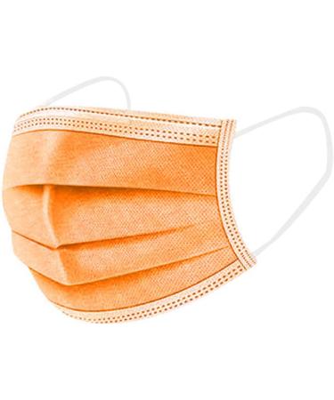 Disposable Face Cover 3-Ply Outdoor Breathable Mouth Protection Bandanas for Women and Men 10PC Orange - Buy Online on GoSupps.com