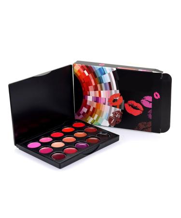 Opilroyn Lipstick Palette - Pigmented & Moisturizing Lipstick Palette - 15 Soft Matte Colours - Long Lasting Moisturizing Formula - Vibrant Colours for Everyday Use