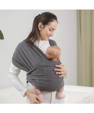 Baby Wrap Carrier for Newborns up to 35 lbs, Easy-to-Wear Infant Carrier - Dark Gray - Buy Online on GoSupps.com