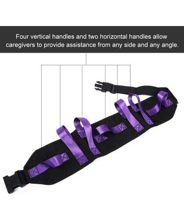 Waist Traction Belt for Seniors - Durable Soft Nylon Safety Aid for Easy Mobility & Transfers (Purple) - Buy Online on GoSupps.com