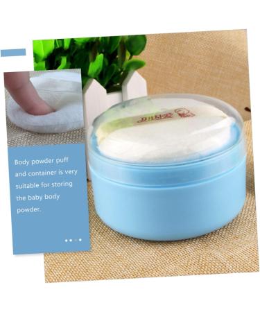 TOYANDONA 4pcs Body Powder Puff Box Travel Container | Baby Makeup Powder Puff Cushion | Charming Blue Plastic 8x8x6cm - Buy Online on GoSupps.com