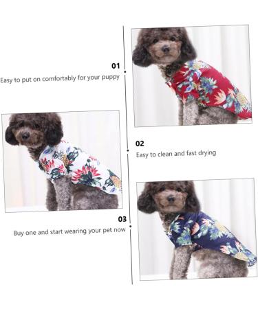 Buy Nusitou 4-Piece Pineapple Summer Pet Shirt Set for Dogs | Stylish Hawaiian Costumes for Golden Retrievers & Small Breeds - XS - Buy Online on GoSupps.com