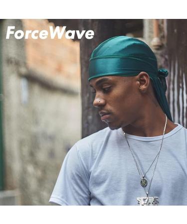 Buy 4 Silk Durags for Men & Women - 360 Waves + 1 Wave Cap - Extra Long Satin Durags in Black Blue Green Red - Worldwide Shipping - Buy Online on GoSupps.com