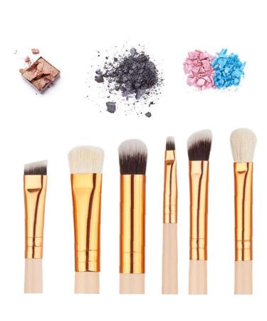 12-Piece Professional Eye Makeup Brush Set - Blender Eyeliner Eyebrow & Concealer Brushes - High-Quality Beige Cosmetic Tools - Buy Online on GoSupps.com