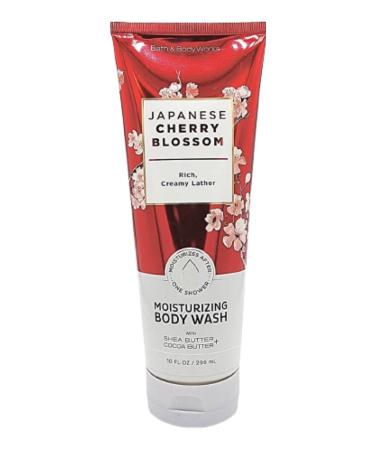 Bath and Body Works JAPANESE CHERRY BLOSSOM Moisturizing Body Wash with Shea Butter and Cocoa Butter - Full Size