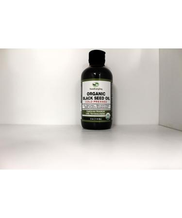 HalalEveryDay Organic Black Seed Oil - USDA Certified Cold Pressed Glass Bottle Over 1.5%