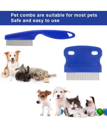Jinsion Lice & Flea Comb Set for Dogs & Cats | 2 PC Tick Comb & Tear Stain Remover | Professional Pet Grooming Tools - Buy Online on GoSupps.com