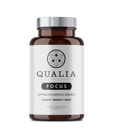 Qualia Focus Brain Booster Supplement | A Powerful Nootropic Designed to Deliver Sustained Mental Energy, Alertness, Concentration & Memory | with Ginkgo Biloba, L-Theanine Plus 40 ct