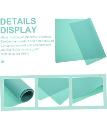 TEHAUX DIY Silicone Mat Resin Molds Jewelry Nail Tools Baby Plates Craft Desk Saver Pad - Green 60x40cm - Buy Online on GoSupps.com