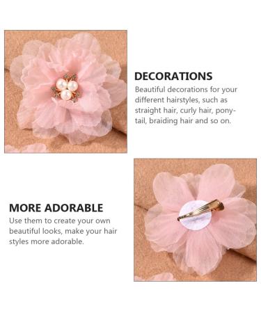 3-Piece Pearl Hairpin Set | Fabric Barrettes for Girls | Pink Hair Accessories - Shop Internationally - Buy Online on GoSupps.com