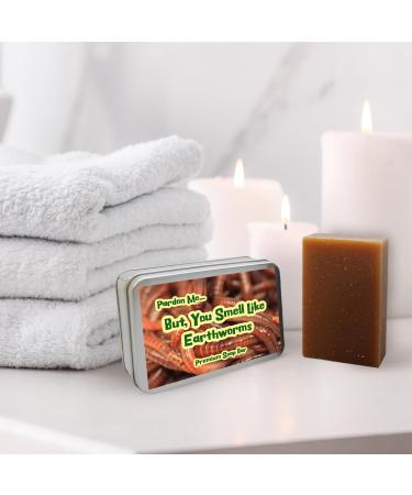 You Smell Like Earthworms Soap Bar - Gag Gift for Anglers & Outdoor Lovers | Unique Coffee Soap for Men & Women | Perfect Stocking Stuffer for Fishing Humor - Buy Online on GoSupps.com