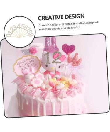 Alipis 10pcs Diamond-Studded Cupcake Toppers | Glitter Wedding & Birthday Cake Decor | Rhinestone Numbers 0-9 | Perfect for Celebrations - Buy Online on GoSupps.com