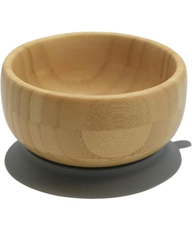 Bamboo Weaning Set + Toothbrush Teether | Baby Luxe 10 Piece Divided Suction Tableware Set for Self Feeding | Charcoal Grey - Buy Online on GoSupps.com