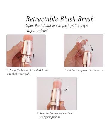 Bling Toman 4 in 1 Makeup Brush Set - Rose Gold Mini Travel Brushes - Buy Online on GoSupps.com