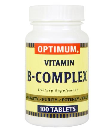 Optimum Vitamin B-Complex Tablets 100 Count (Pack of 2)