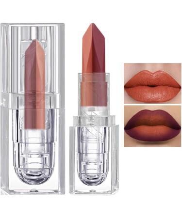  Mimoqk Matte Lipstick Lip Crayon for Women Double Color Lip Gloss Long Lasting Lipstick Hydrating Double Color Lip Gloss Long-Lasting Non-Sticky Matte Lipstick for Women and Healthy Lips - Buy Online on GoSupps.com