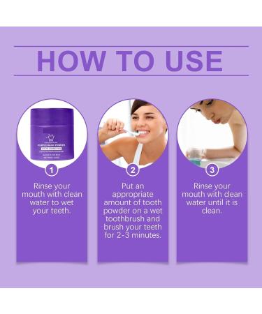 Purple Tooth Powder Lightens Surface Stains On Teeth Provides Lasting Freshness Enhances Oral Comfort and is Easy for Daily Use(5pcs) - Buy Online on GoSupps.com