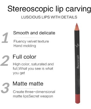 12Pcs Lip Liner Set Lip Liners Lipliner Set Lip Liner Pencil Lip Liner Contour Pencil Matte Lipstick Makeup Tool Set Long Lasting Lip Liners - Buy Online on GoSupps.com