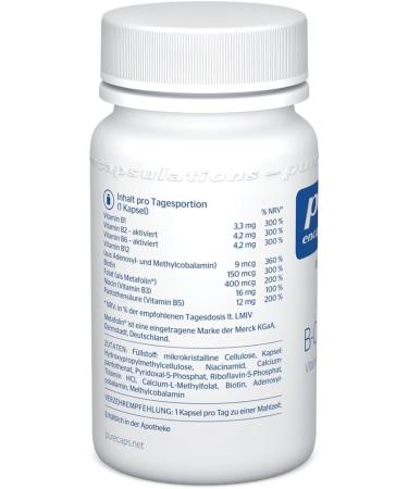 Buy Pure Encapsulations B-Complex 60 Capsules - Premium Multivitamin for Energy & Wellness - International Shipping - Buy Online on GoSupps.com
