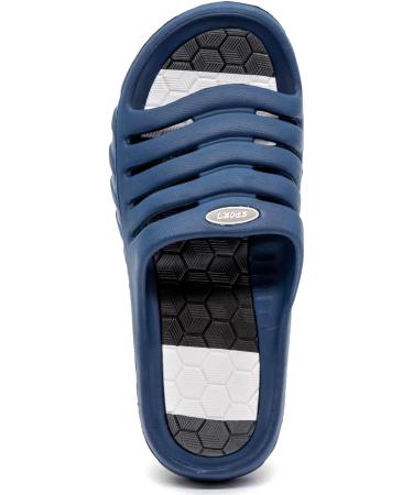 Lekann Men's Flip Flops - Lightweight Bathing Shoes & Indoor Slippers | Outdoor Beach Slides | Dark Blue | Size 45 EU - Buy Online on GoSupps.com
