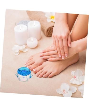 Housoutil Nail Art Crystal Cup Glass Mug with Lid Nail Glass Cup Nails Pen Holder Nail Tiny Cup Clear Fingernail Polish Powder Dappen Dish Nail Art Cup Gel White Crystal With Cover - Buy Online on GoSupps.com