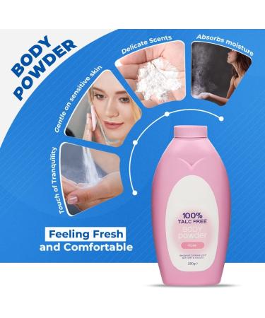 Zopper - Body Powder Talc-Free Delicate Scents of Rose & Lavender Combo Pack 280g for Silky Smoothness Leaves Your Skin Soft - Buy Online on GoSupps.com