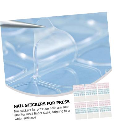 Healeved 30 Sheets Press on Sticky tabs Nail Stickers Nail Flakes Nail Glue Jelly Stickers Sticker tabs Gel Press on Nail Glue Adhesive Sticker Blue Glue Nail Art Stickers - Buy Online on GoSupps.com