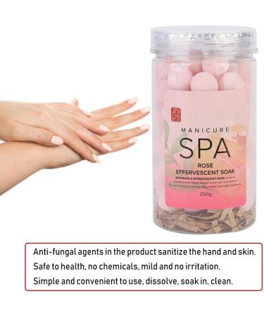Rose Nail Manicure SPA Effervescent Soak Ball - Remove Dead Skin, Moisturize, and Soften Cuticles for a Perfect Manicure - Buy Online on GoSupps.com