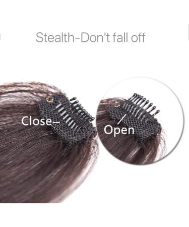 Thin Neat Air Bangs Hair Extensions Clip in on Fringe Front Hairpiece (Light Brown) - Buy Online on GoSupps.com