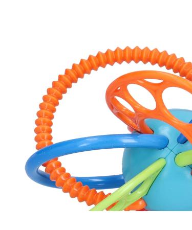 Moumouten Flexible Baby Teething Toy - Food Grade Silicone Teething Ring Rattle Teether for Grasping and Soothing Sensory Play - Buy Online on GoSupps.com