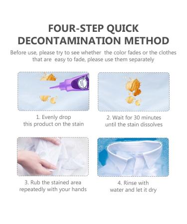 Active Enzyme Laundry Stain Remover White Shirt Guardian Garment Stubborn Stain Cleaner Oil Remover Garment Stubborn Stain Cleaner Oil Remover Clothes Stain Remover (Purple 2pcs) Purple 2pcs - Buy Online on GoSupps.com