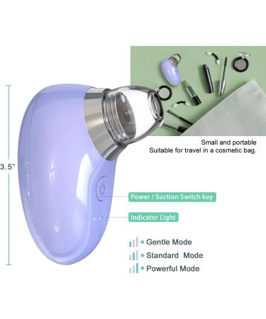 Pore Vacuum with Camera for Blackhead Removal - Real-Time Pore Minimizer and Acne Treatment Tool (Purple) - Buy Online on GoSupps.com
