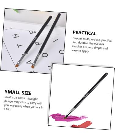 FOMIYES 10 Pcs Makeup Brush Eyeliner Makeup Tool Eye Brush Eyeliner Brush Flat Brush Girl Multipurpose 16x0.7cmx2pcs Blackx2pcs - Buy Online on GoSupps.com