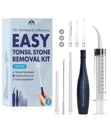 Dr. Frederick’s Original Easy Tonsil Stone Remover Kit - Fast Painless Tonsillolith Removal Tool - Fight Bad Breath - Pick and Oral Irrigator - 8 Pieces