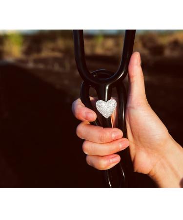 HEYGOO 2 Pack Spark Bling Love Heart Stethoscope Charms - Custom RN Nurse Stethoscope ID Name Tag Charm - Fits Littman and More (Silvery) - Buy Online on GoSupps.com