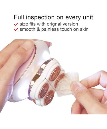 Legs Hair Remover Replacement Head - Compatible with Electric Shaver for Women - Rose Gold 2 Pack - Premium Quality (Pink A) - Buy Online on GoSupps.com